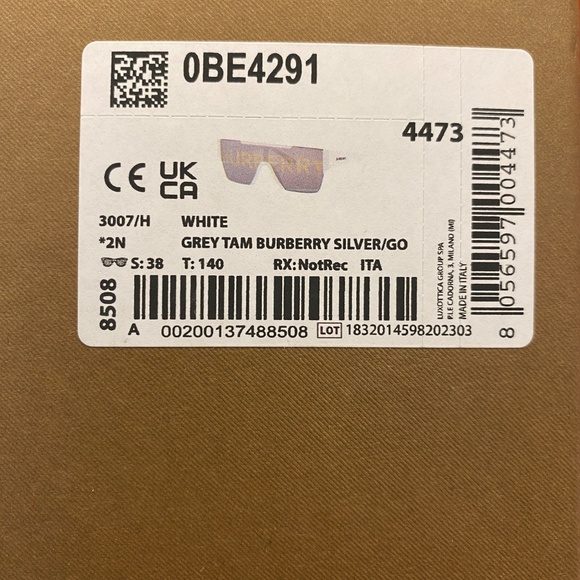 NEW Burberry BE4291 White Sunglasses - Picture 14 of 15